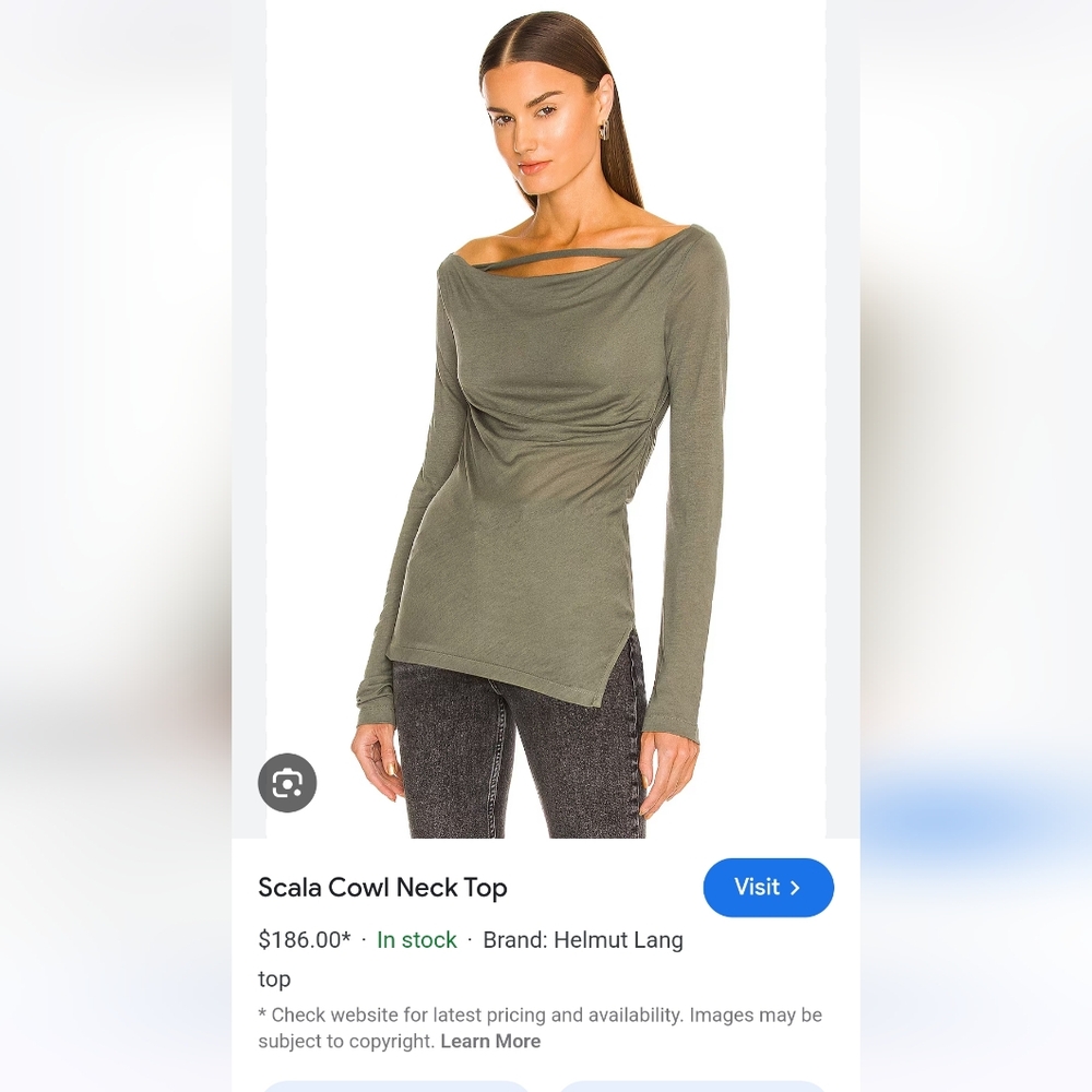 Helmut Lang Scala Crowl Neck Top